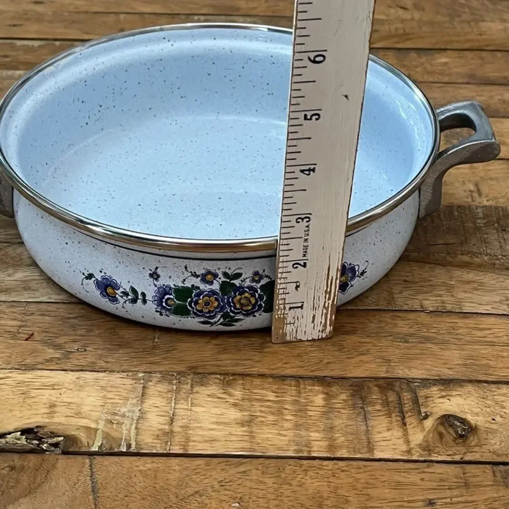 Vtg Fissler Asta Enamelware Pan Skillet Dish 8.5